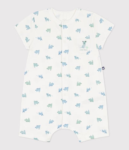 Combinaison courte bébé en coton