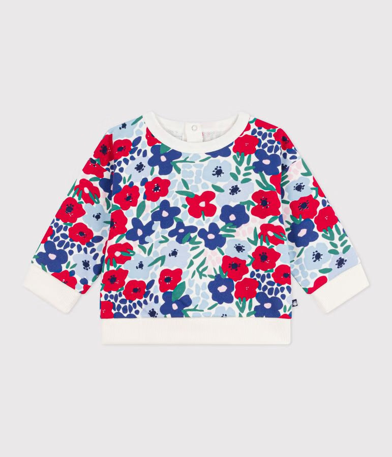 Sweatshirt bébé en coton à motif