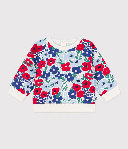 Sweatshirt bébé en coton à motif