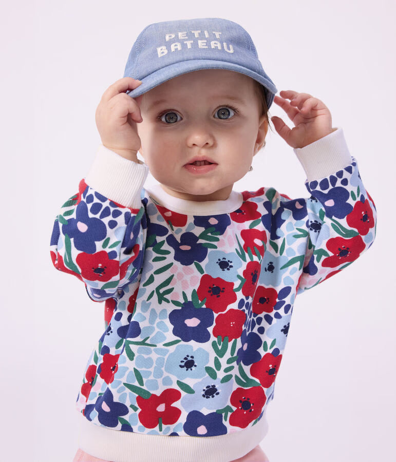 Sweatshirt bébé en coton à motif