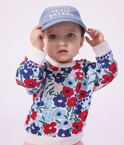 Sweatshirt bébé en coton à motif