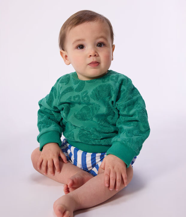 Sweatshirt bébé en coton à motif