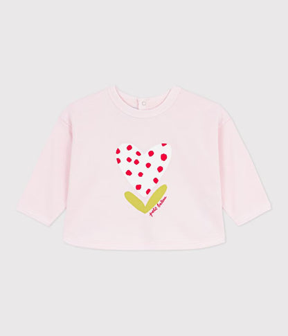 Sweatshirt bébé en coton à motif