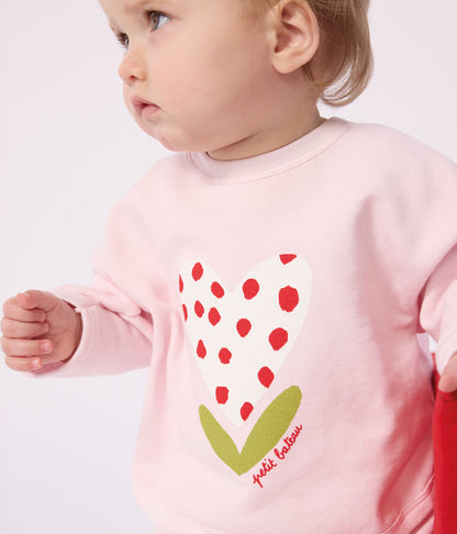 Sweatshirt bébé en coton à motif