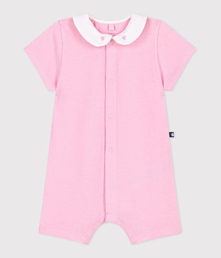Combinaison courte bébé en coton