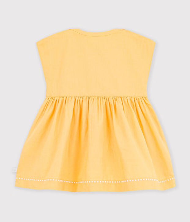 Robe manches courtes coton et lin