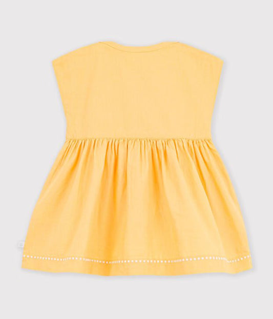 Robe manches courtes coton et lin