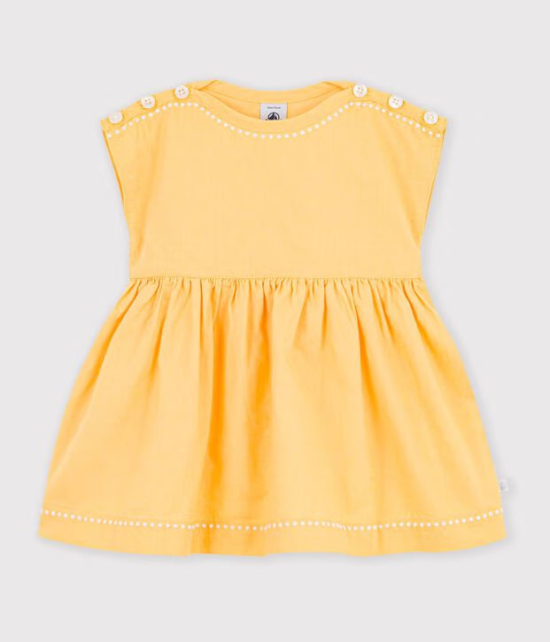 Robe manches courtes coton et lin