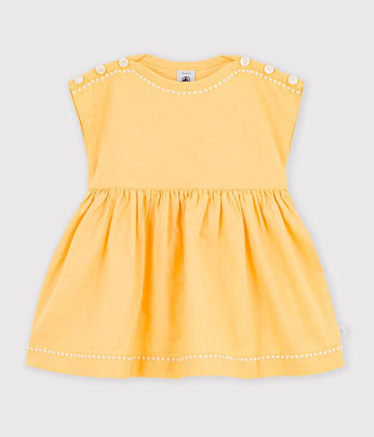 Robe manches courtes coton et lin