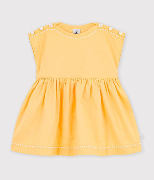 Robe manches courtes coton et lin