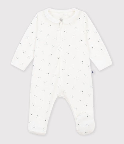 Pyjama zippé bébé en coton à col