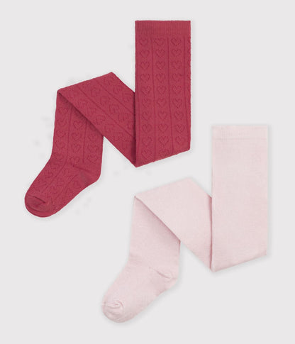 Lot de 2 collants bébé en coton