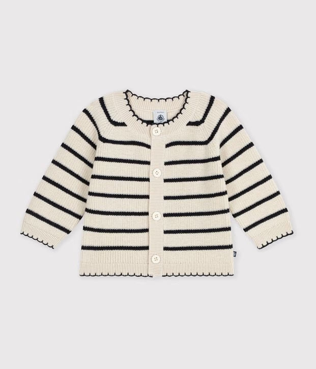 Cardigan laine et coton
