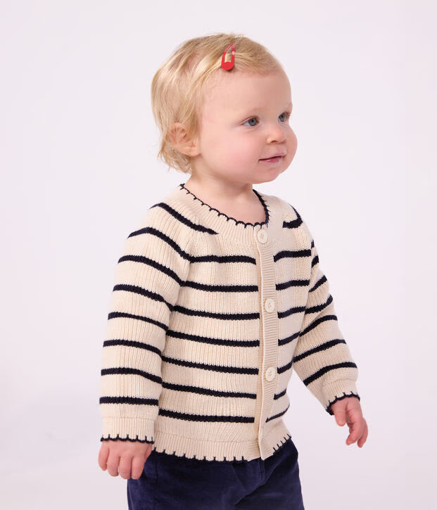 Cardigan laine et coton
