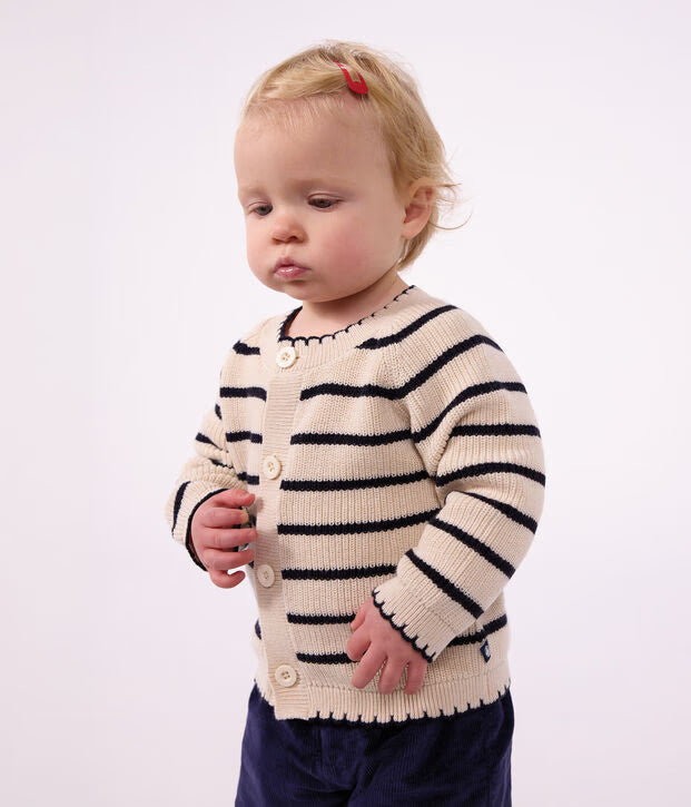 Cardigan laine et coton
