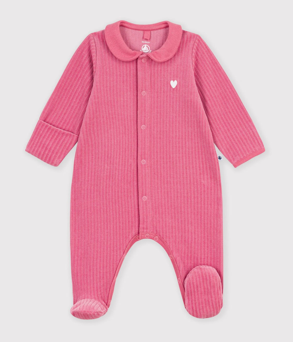 Pyjama bébé en velours à col
