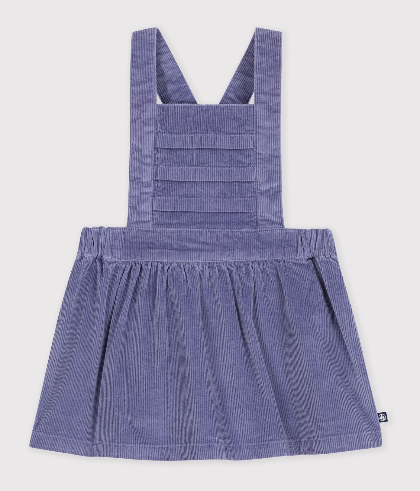 Robe bébé sans manches en velours côtelé uni