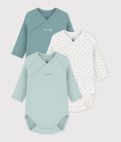 Lot de 3 bodies croisés manches longues