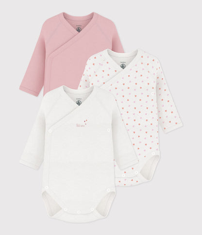 Lot de 3 bodies croisés manches longues