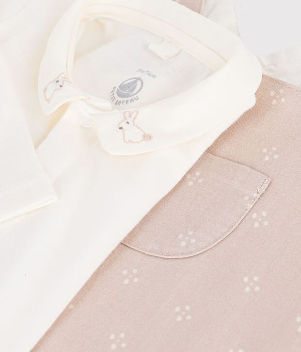 Ensemble salopette/Body manches longues
