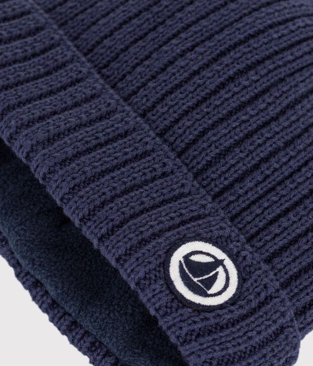 Bonnet en coton doublure polaire