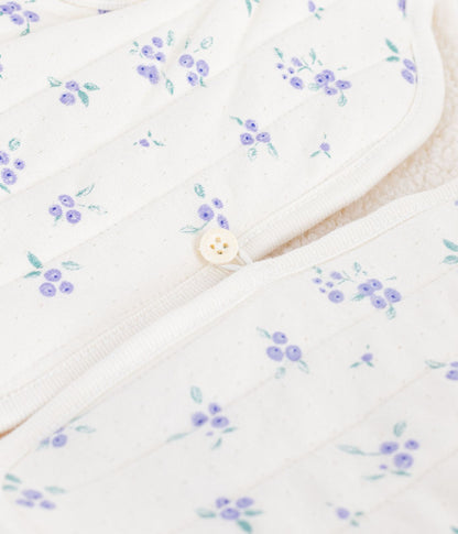 Gilet bébé en coton et sherpa sans manches