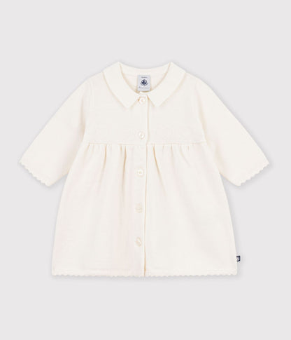 Robe bébé à col en tricot
