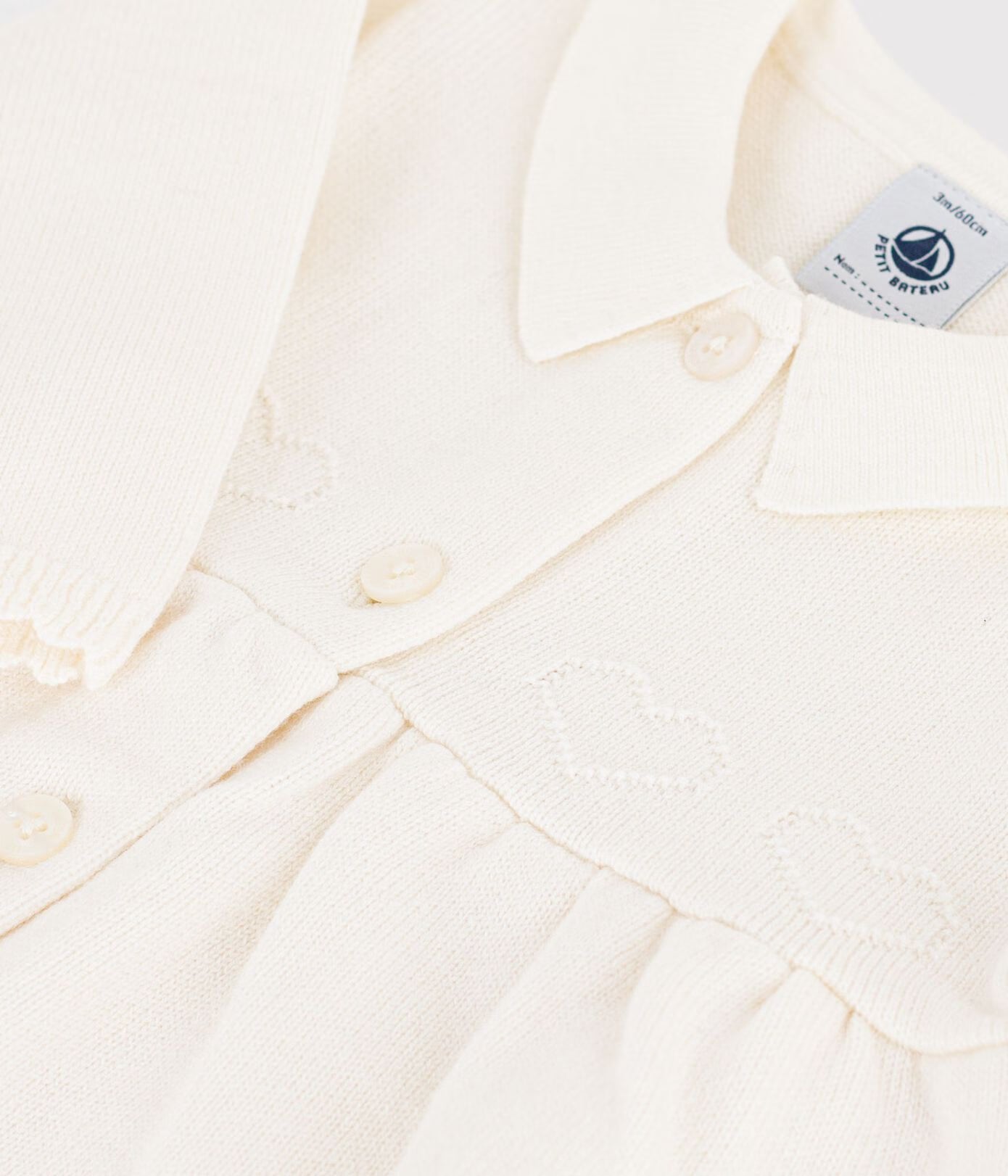 Robe bébé à col en tricot