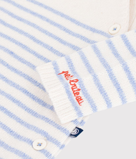 Combinaison bébé en tricot laine et coton