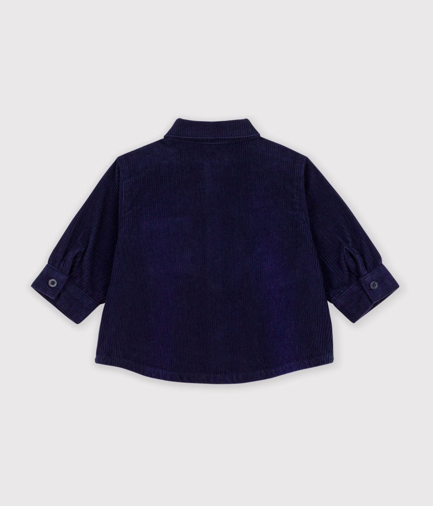 Chemise bébé en velours uni