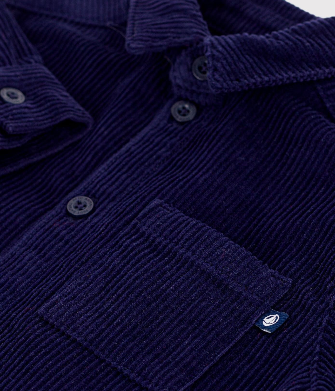 Chemise bébé en velours uni