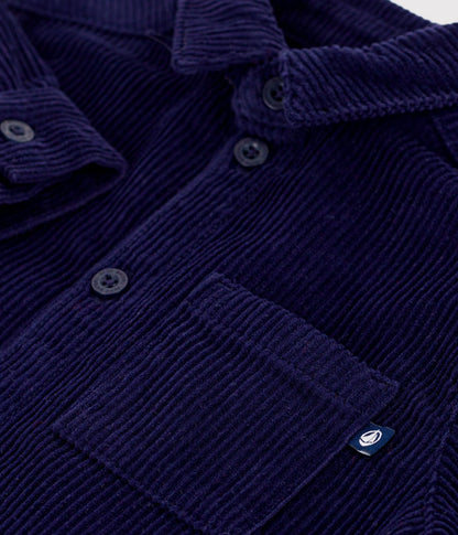 Chemise bébé en velours uni
