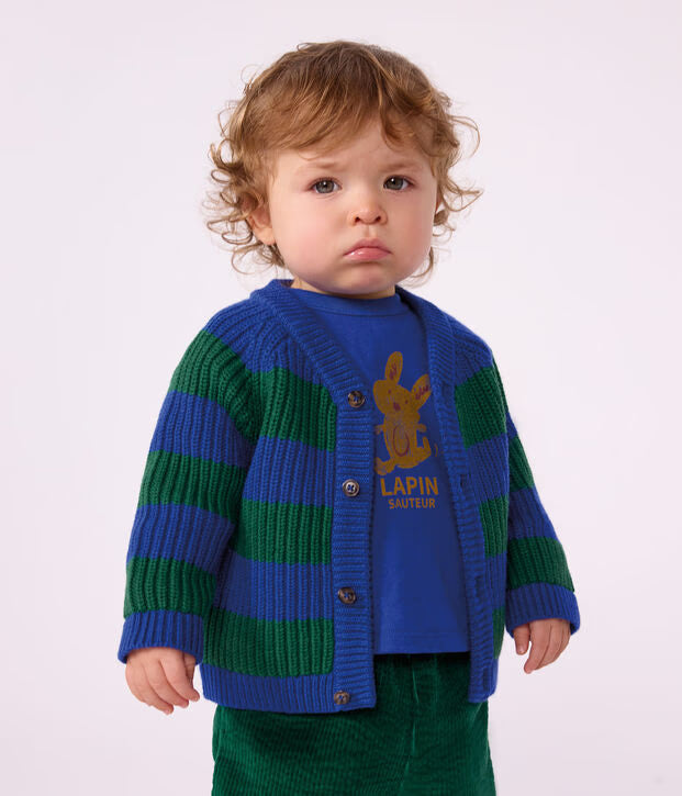 Cardigan laine et coton