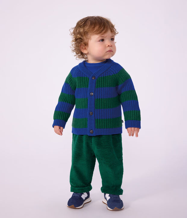 Cardigan laine et coton