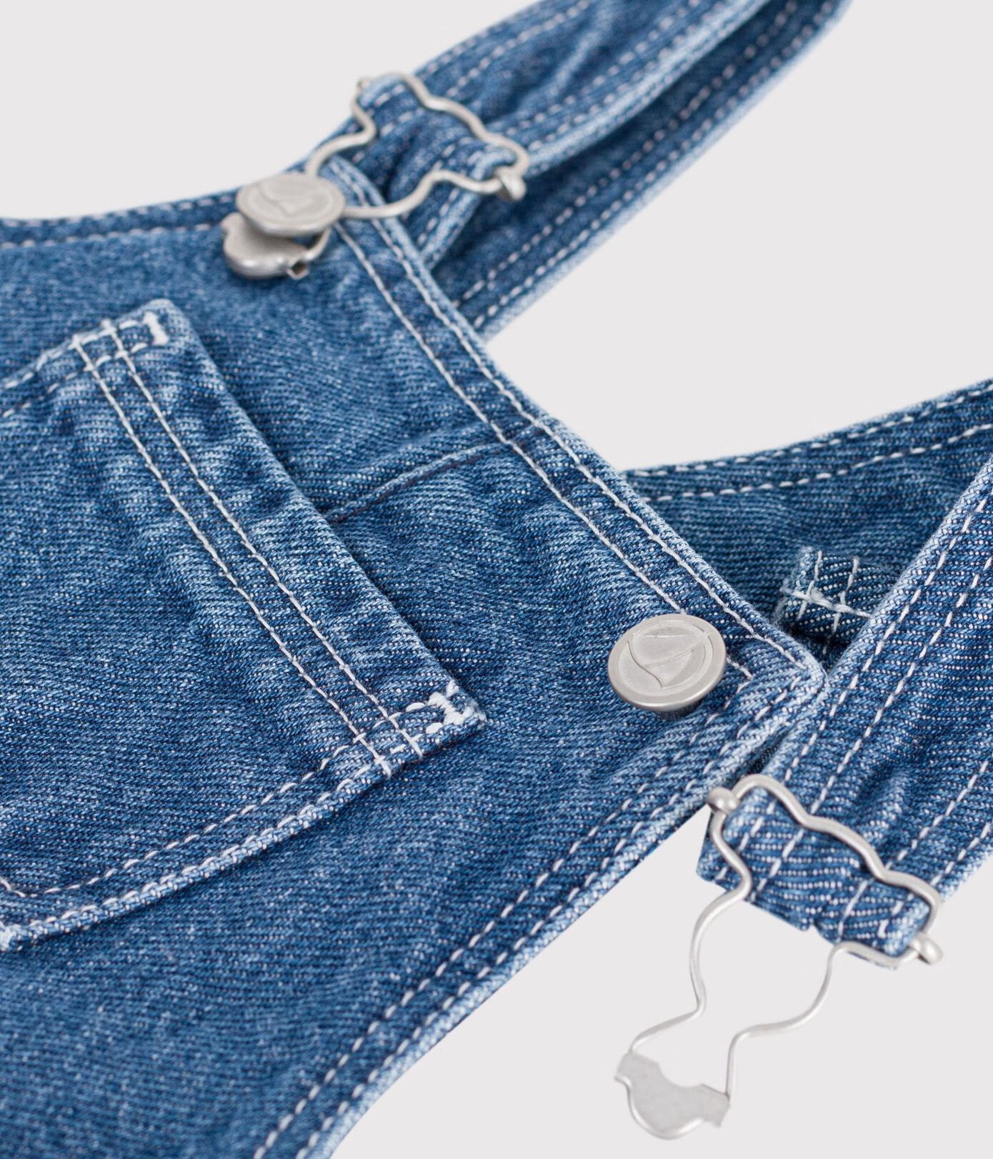 Salopette bébé en jean jambes longues