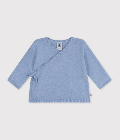Brassière bébé cache-cœur en tricot