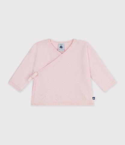 Brassière bébé cache-cœur en tricot