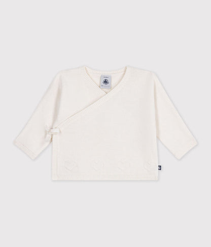 Brassière bébé cache-cœur en tricot