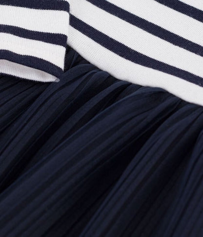 Robe bi-matière manches longues