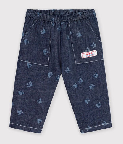 Pantalon en denim imprimé