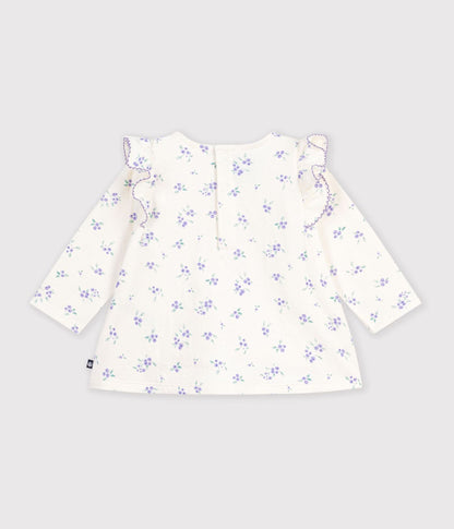 Blouse bébé en coton manches longues