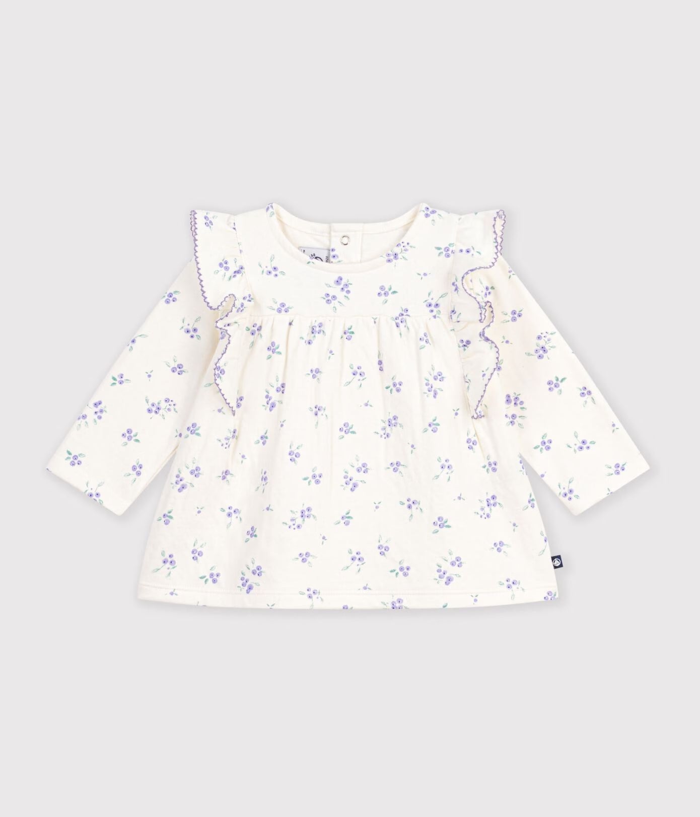 Blouse bébé en coton manches longues