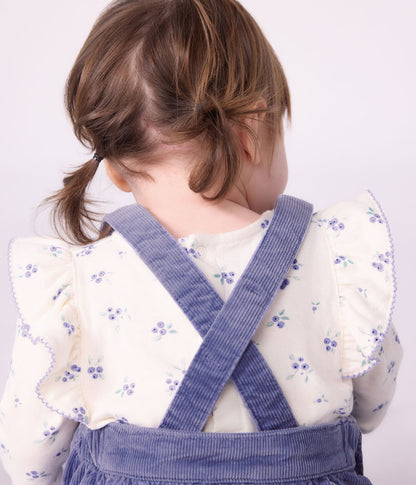 Blouse bébé en coton manches longues