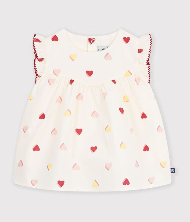 Blouse bébé en coton sans manches en coton