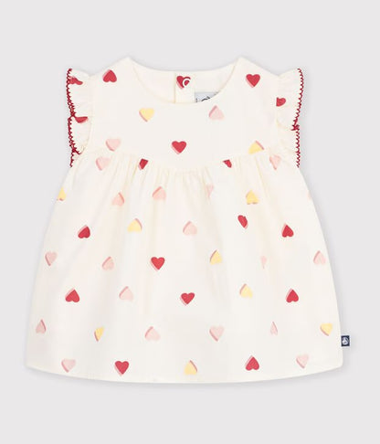 Blouse bébé en coton sans manches en coton