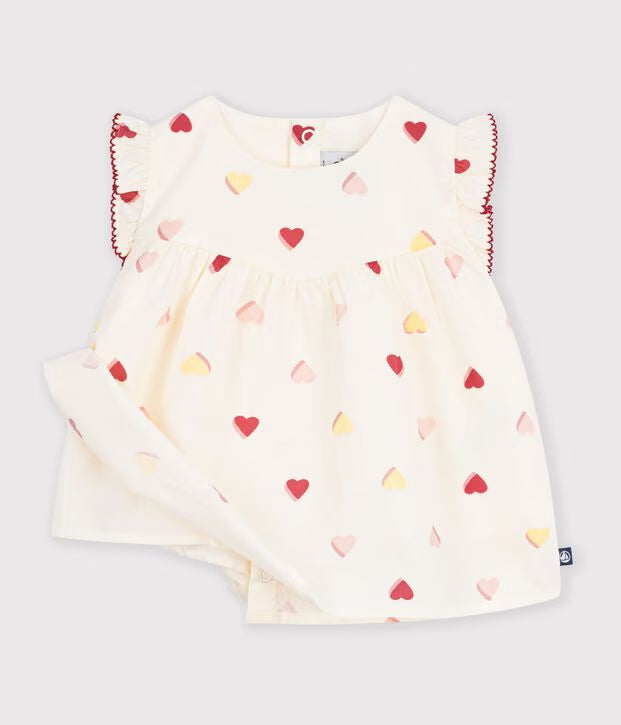 Blouse bébé en coton sans manches en coton