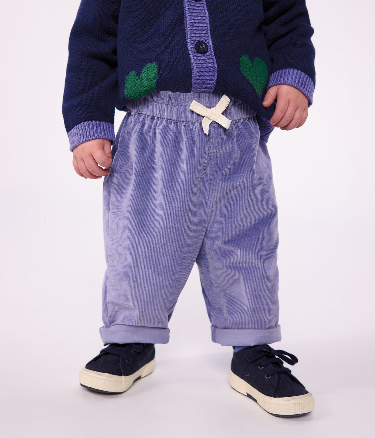 Pantalon bébé en velours uni