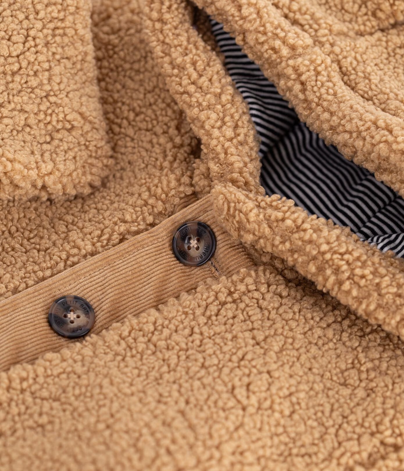 Manteau à capuche bébé en sherpa