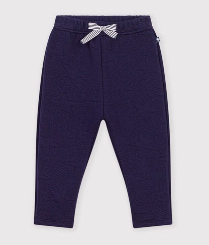 Pantalon bébé en coton à ceinture élastiquée
