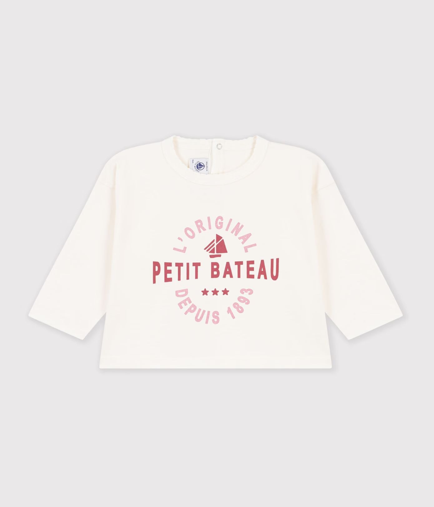 Tee-shirt bébé en coton manches longues